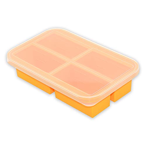 Extra-Large Silicone Freezing Tray with Lid, Walfos 1-Cup Freezer Tray for  Soup
