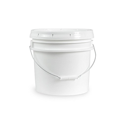 12 Pack 1 Gallon White Food Grade Bucket & Lid - BPA Free