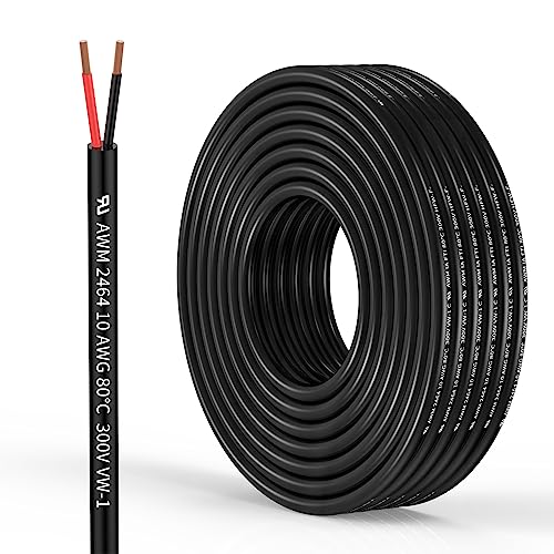 10 Gauge 2 Conductor Electrical Wire - Outdoor Lighting, Automotive Battery, Solar Panel