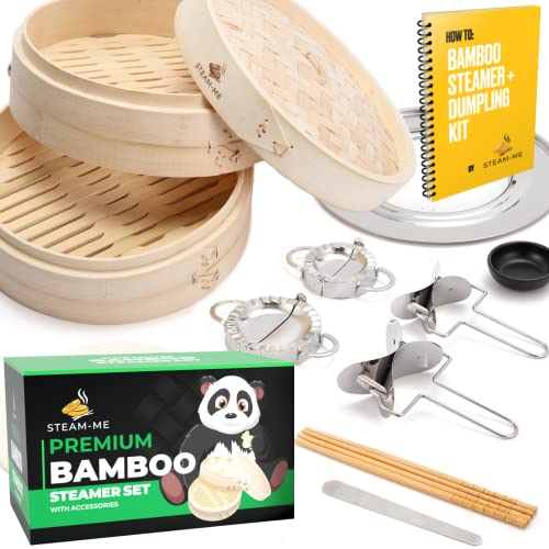 10 Inch Bamboo Steamer Basket with Steamer Ring