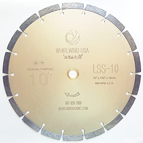 BEEING 10" Segmented Diamond Saw Blade for Concrete Stone Brick Masonry Cutting