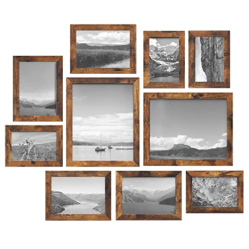 10 Pack Collage Picture Frames with Clear Glass Front