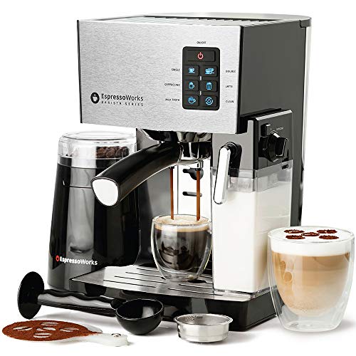 10 pc All-In-One Espresso Maker with Milk Steamer