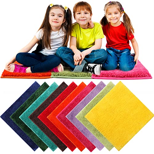 10 Pcs Kids Carpet Square Seats