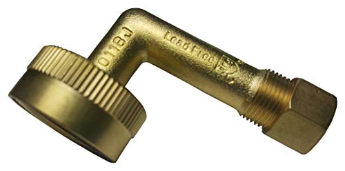 Brass 3/8" Compression x 3/4" Female FHT Dishwasher Elbow, 10 Pack