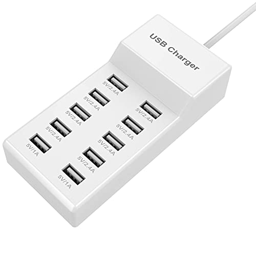 10-Port USB Wall Charger Station