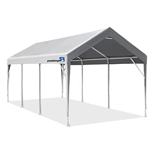 10 x 20 ft Upgraded Heavy Duty Carport with Adjustable Heights