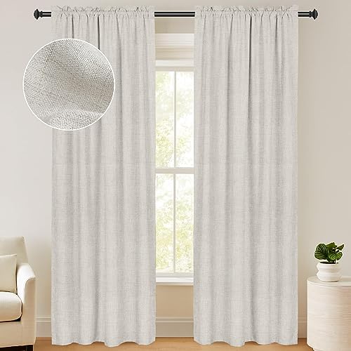 100% Blackout Shield Linen Curtains