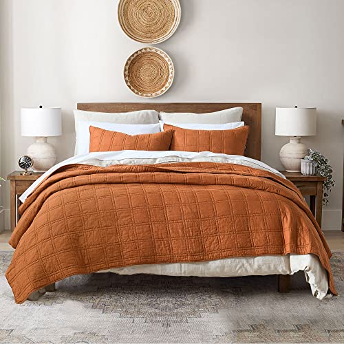 Rustic Geometric 100% Cotton Queen Size Bedspread Set