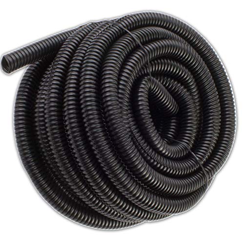 100 Feet 3/8" 9mm Split Wire Loom Conduit Polyethylene Tubing Black Color Sleeve Tube