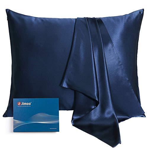 Pure Silk Pillowcase for Hair & Skin, Navy Blue, Standard Size