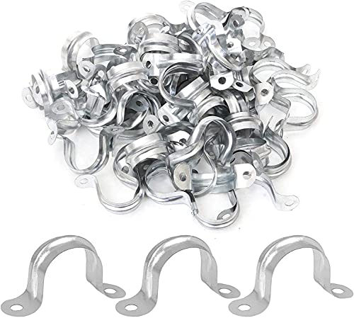 100 Pack Stainless Steel U Clamp Pipe Strap