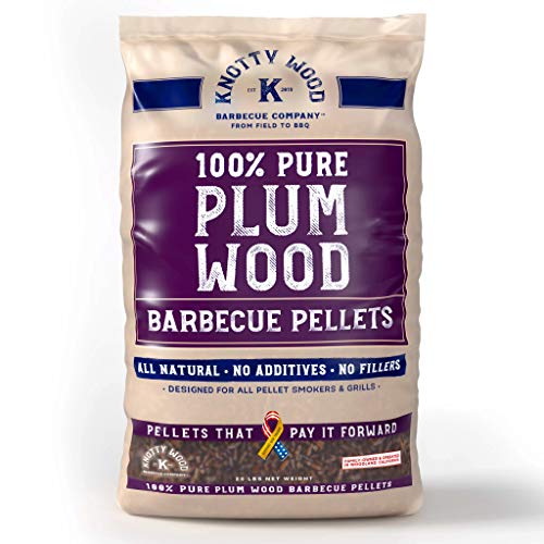 100% Plum Wood BBQ Pellets 20 lb Bag