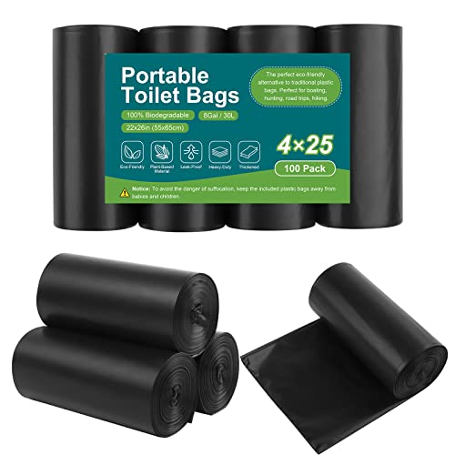 100 Portable Toilet Bags