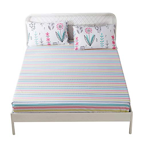 HighBuy Rainbow Twin Size Cotton Fitted Sheet