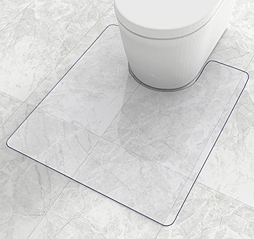 100pointONE Crystal Clear Non-Slip Toilet Bath Mat