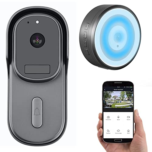 WiFi Doorbell Camera: Alexa, Google Home, Motion Detection, 2-Way Audio