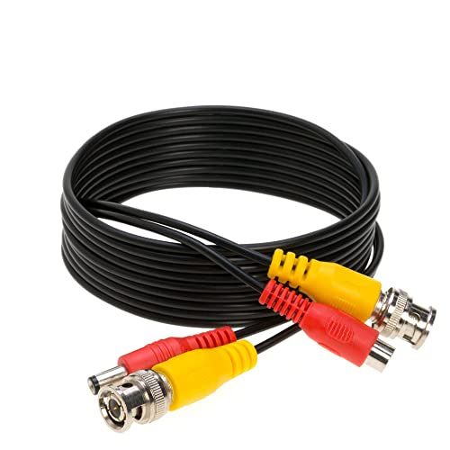 10FT Black Premade BNC Video Power Cable