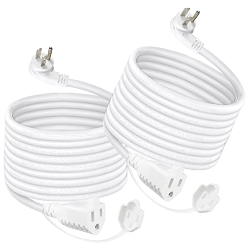 10FT Outdoor Power Extension Cord - Weatherproof & Low Profile