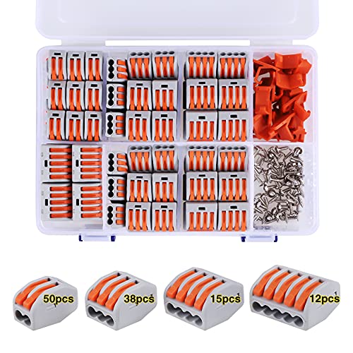 115 PCS Lever Wire Connectors Nuts Kit