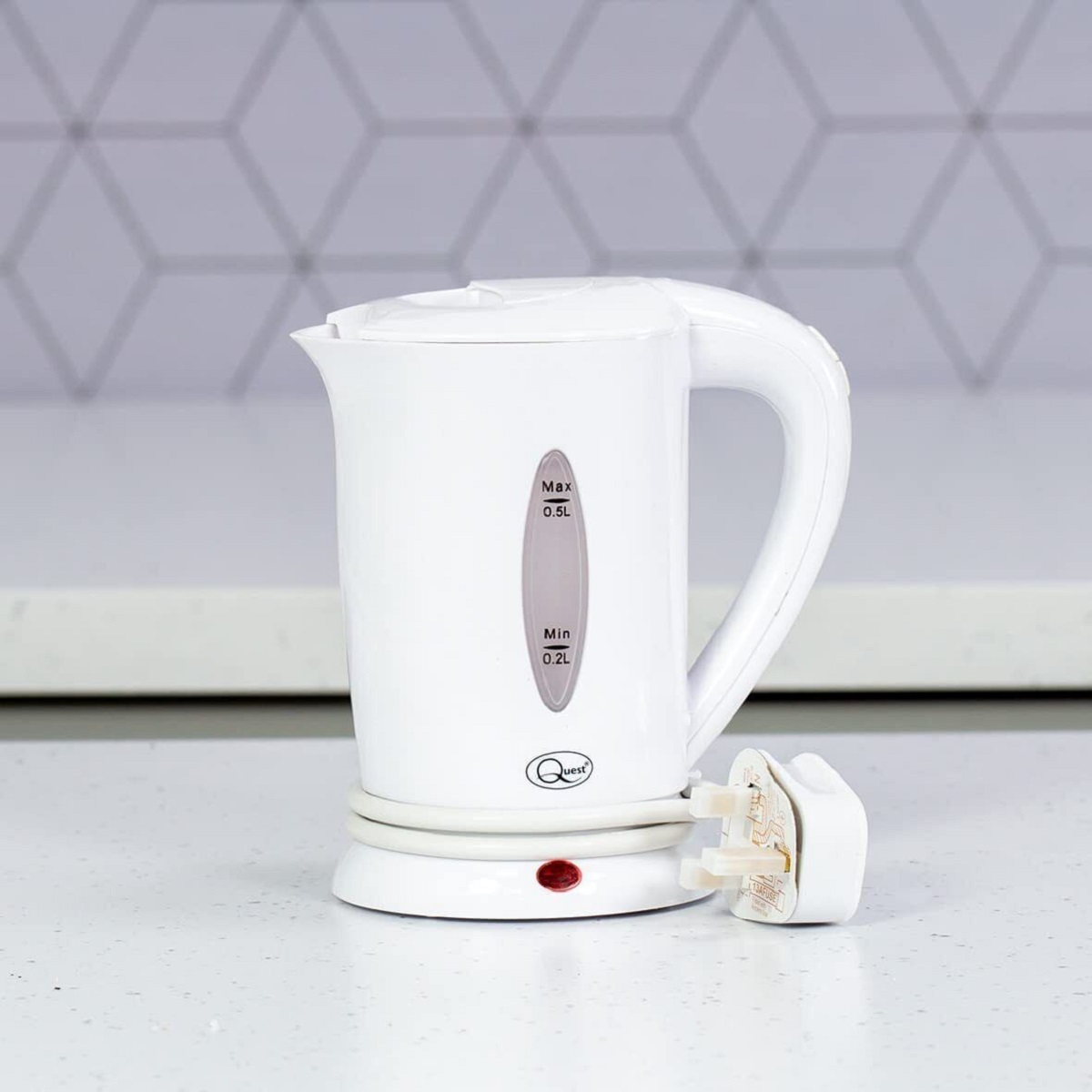 Small Electric Kettle Stainless Steel, 0.6L Portable Travel Kettle with  Double Wall Construction, Mini Hot Water Boiler Heater, Electric Tea Kettle