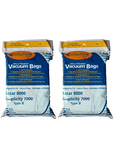 12 Bags for Simplicity/Riccar Type B Vacuum Bags