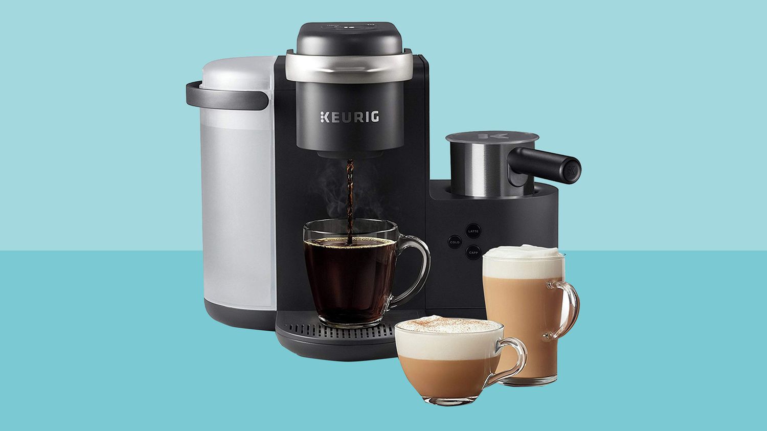 Chefman Froth + Brew Coffee Maker, K-Cup Pods & Grounds, Compact 20 oz, Mug  & Filter Included 