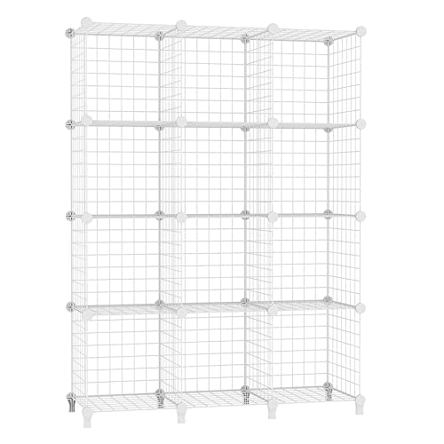 12 Cube Wire Storage Organizer, Closet Organizers and Storage Shelves