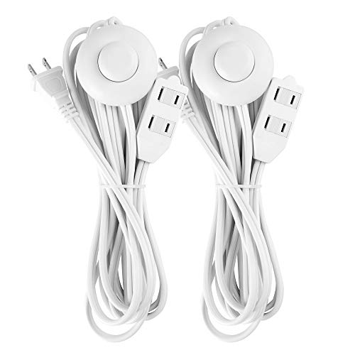12 Feet Extension Cords with Hand/Foot Switch - 2PK