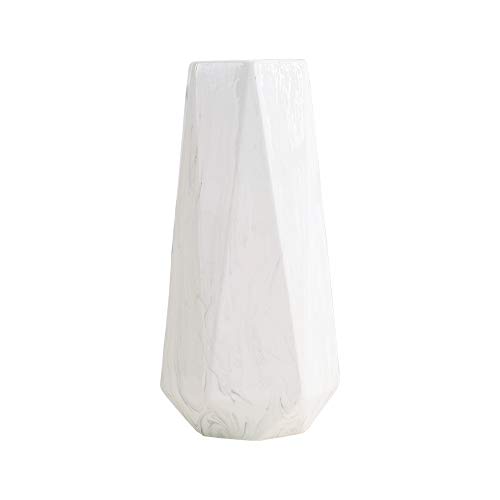 12 Inch White Marble Ceramic Flower Vase Home Decor Vase and Table Centerpieces Vase