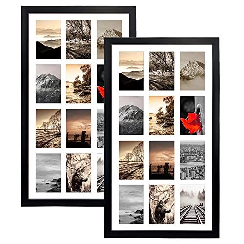 SONGMICS Collage Picture Frames, 4 x 6 Inches for 10 Photos, Black