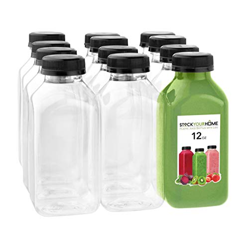 12 oz Juice Bottles with Caps for Juicing