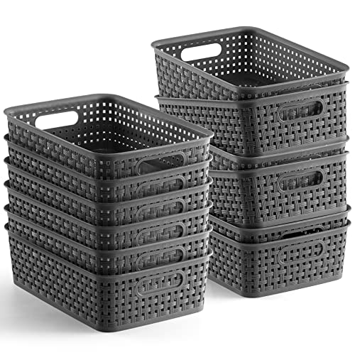 12 Pack Plastic Storage Baskets