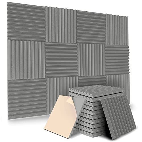 Mudboo 12 Pack Acoustic Foam Panels for Soundproofing Home Studio
