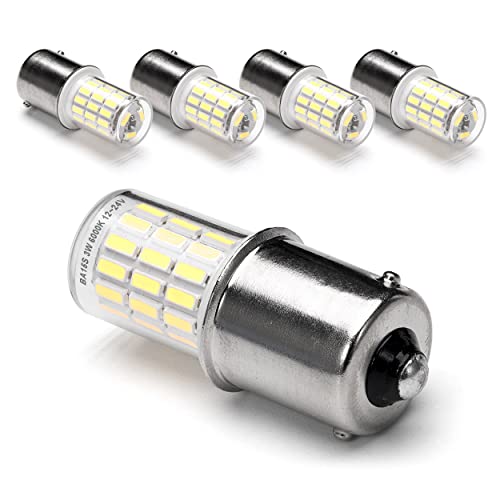Ziomitus 12V BA15S LED Bulbs - Daylight White - Low Voltage - 5 Pack