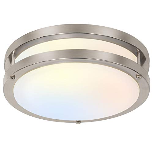 13 inch LED Ceiling Light Fixture, Adjustable Flush Mount, Dimmable Lighting