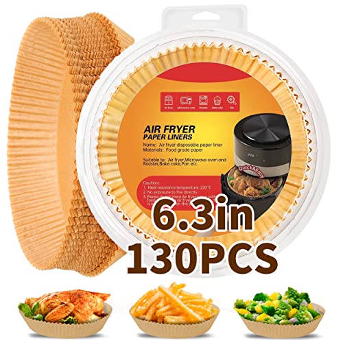 130Pcs Air Fryer Liners Disposable, 6.5 Inch Disposable Air Fryer Paper  Liners S