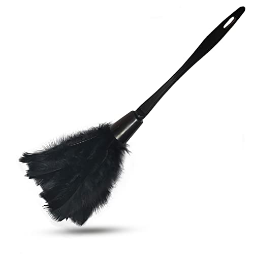 midoneat Midoneat Natural Black Ostrich Feather Duster,2 Packs,Car Duster  Interior/Exterior Cleaner,Duster for Blinds Kitchen Keyboard