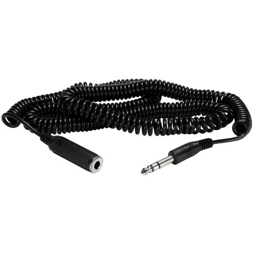 1/4-Inch Stereo Headphone Extension Cord 25ft Coiled