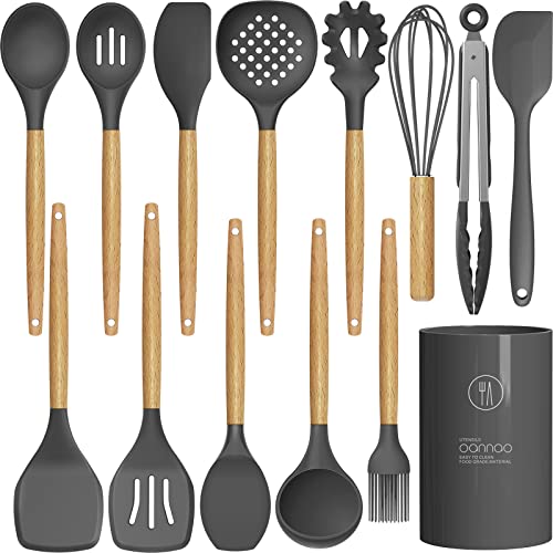 Heat Resistant Silicone Cooking Utensil - Neutral Set - For Light