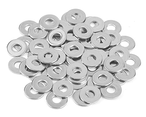 1/4" Stainless Flat Washer, 5/8" Outside Diameter, 18-8(304) Stainless Steel Washers Flat (100 Pack)