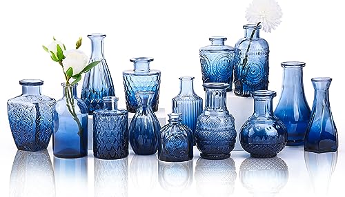 14pcs Glass Bud Vase Set in Bulk