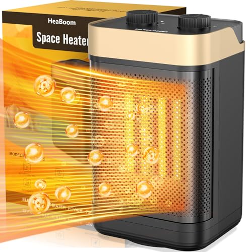 Portable Greenhouse Heater with Adjustable Digital Thermostat, 1500W/750W Electric Heater with 3 Modes for Fast Heating, Overheat Protection and Water