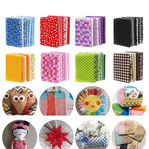 4x4 Cotton Craft Fabric Bundle: Pre-Cut Quilt Squares