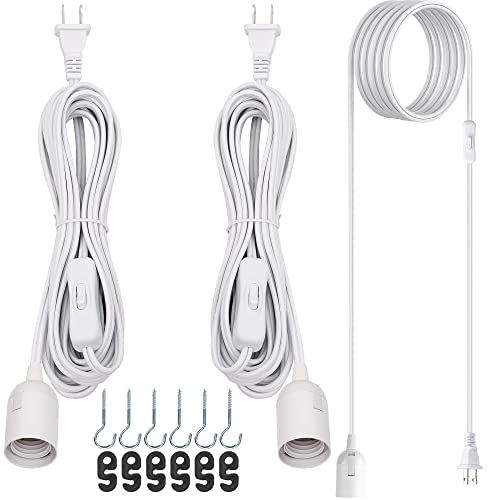 15ft UL 360W Extension Hanging Lantern Cord Cable with On/Off Button