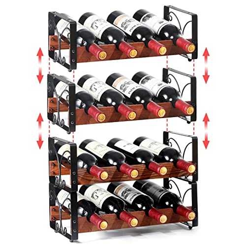 16 Bottle Stackable Wine Rack