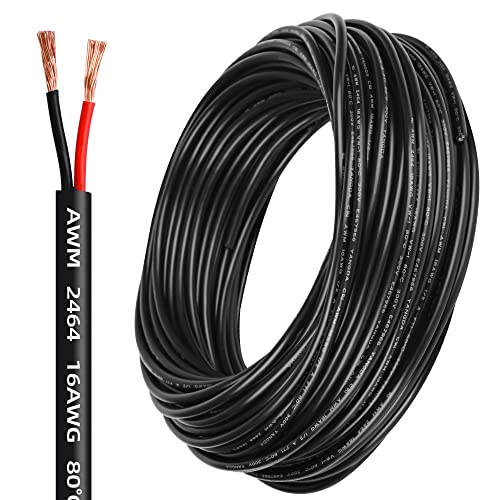 Lesnlok 16 Gauge 2 Conductor 16 AWG Stranded PVC Copper Cable 100FT