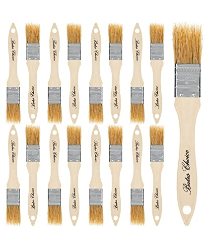 16-Pack Natural Bristle Painting Brushes
