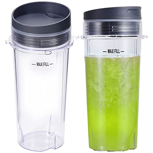 16oz Blender Cup Set for Ninja Replacement Parts (2-pack)