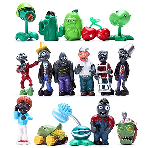 16Pcs Plants vs Zombies Figures PVZ Figurines Cupcake Figures Decorative Toys
